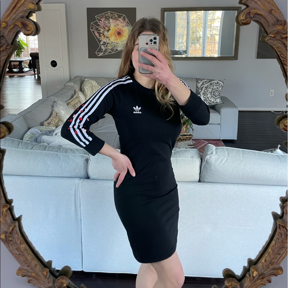 Long sleeve bodycon adidas dress